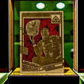 Lewis Hamilton Scuderia Ferrari HP laser-engraved wooden trading card with red glitter background